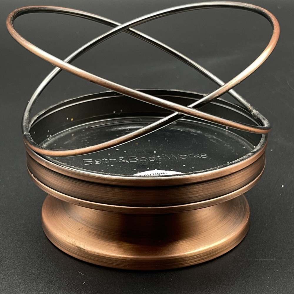 Bath & Body Works Copper Orbit Wire Pedestal 3-Wick Candle Holder